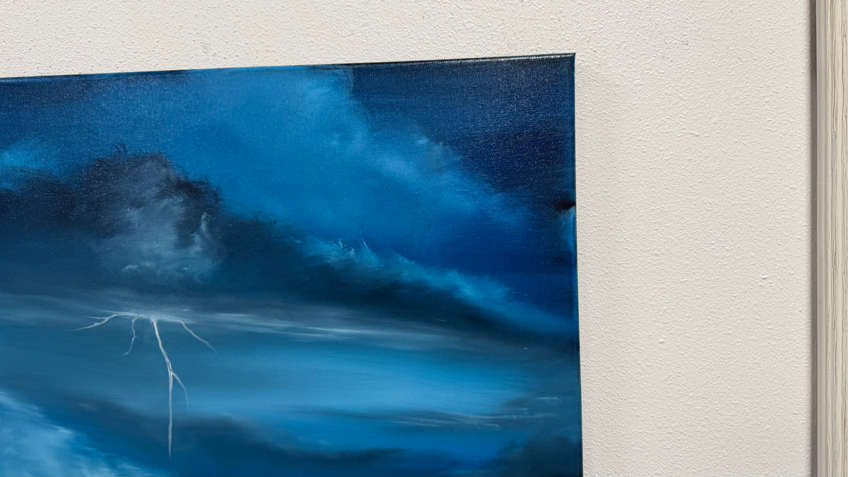 Painting #2604 - 16x20" Canvas - Dramatic Cloud Landscape painted 9-17-26