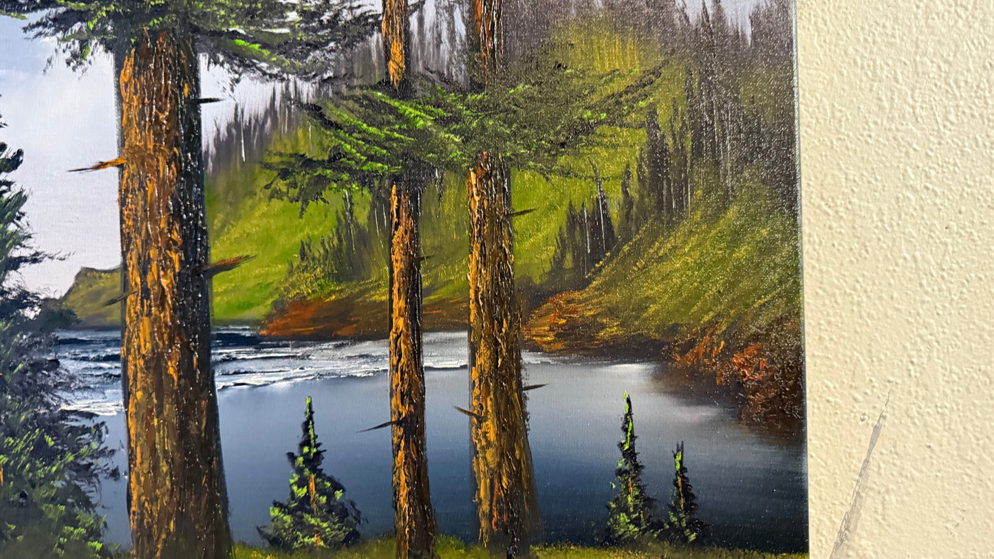 Painting #2455 - 16x20" Canvas - Lighthouse Keepers Trail painted 5-23-26