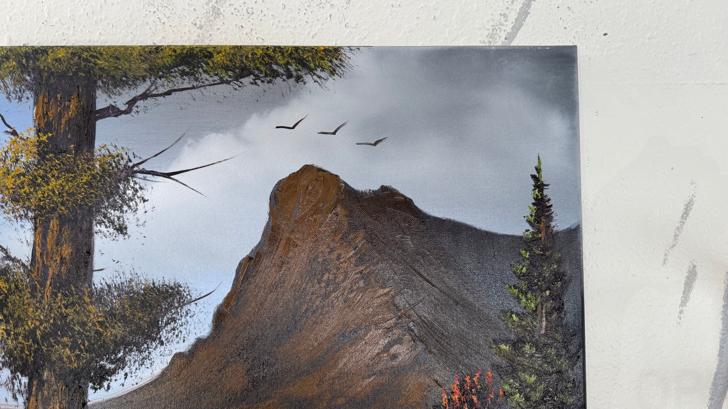 Painting #2058 - 20x24" Canvas - Summer Mountain Landscape painted 9-15-25