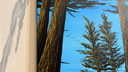 Painting #2307 - 18x24" Canvas - Acrylic Forest painted 2-26-26