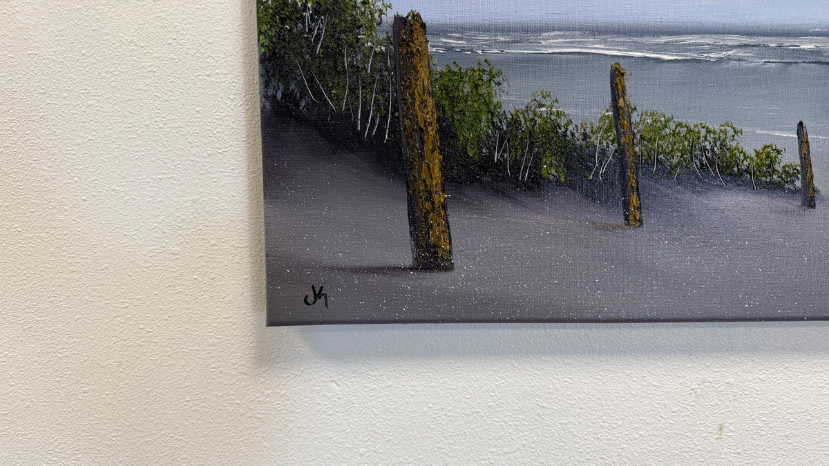 Painting #2611 - 16x20" Canvas - East Coast Seascape painted 9-20-26