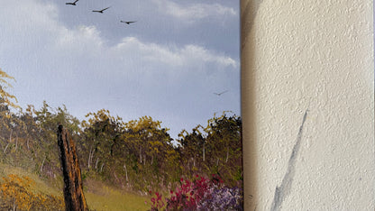 Painting #2447 - 16x20" Canvas - Fence Post painted 5-19-26