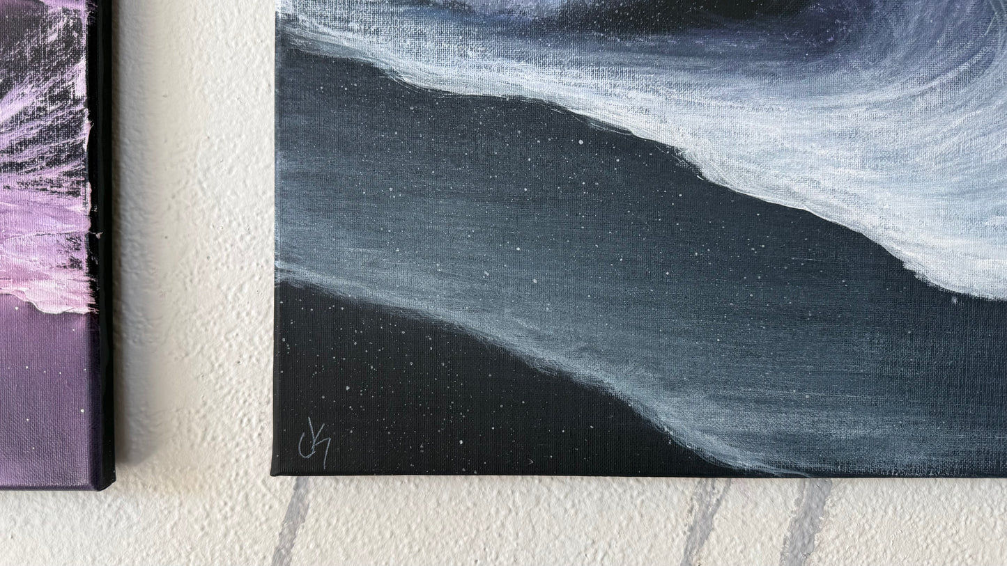 Painting #2371 - 16x20" Canvas - Acrylic Seascape painted 4-4-26