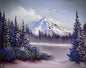 Painting #2272 - 16x20" Canvas - Winter Landscape painted 2-5-26