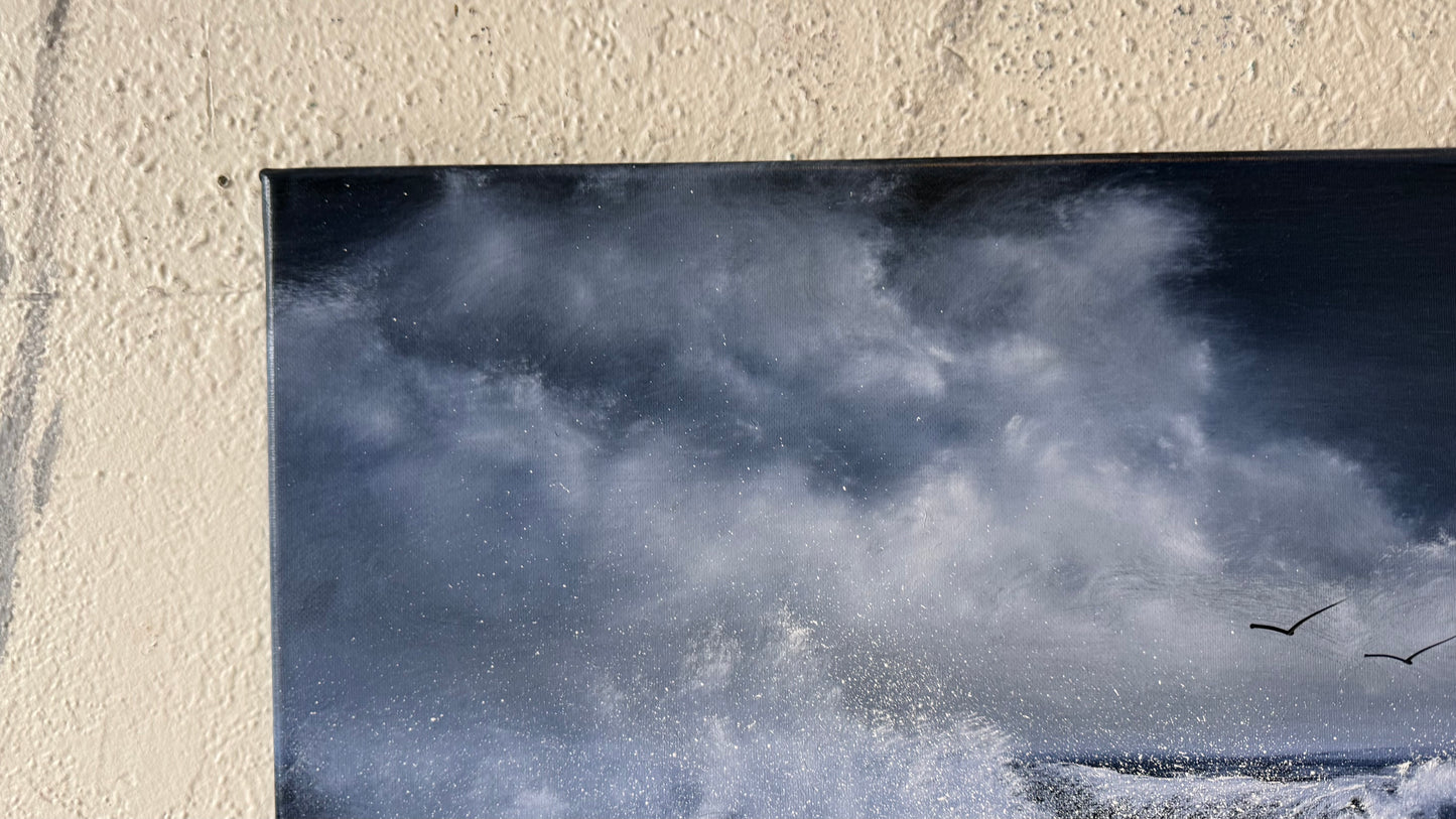 Painting #2214 - 16x20" Canvas - Day Seascape painted 1-2-26