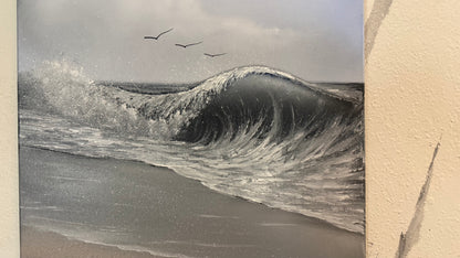 Painting #2336 - 16x20" Canvas - Crashing Wave Seascape painted 3-15-26