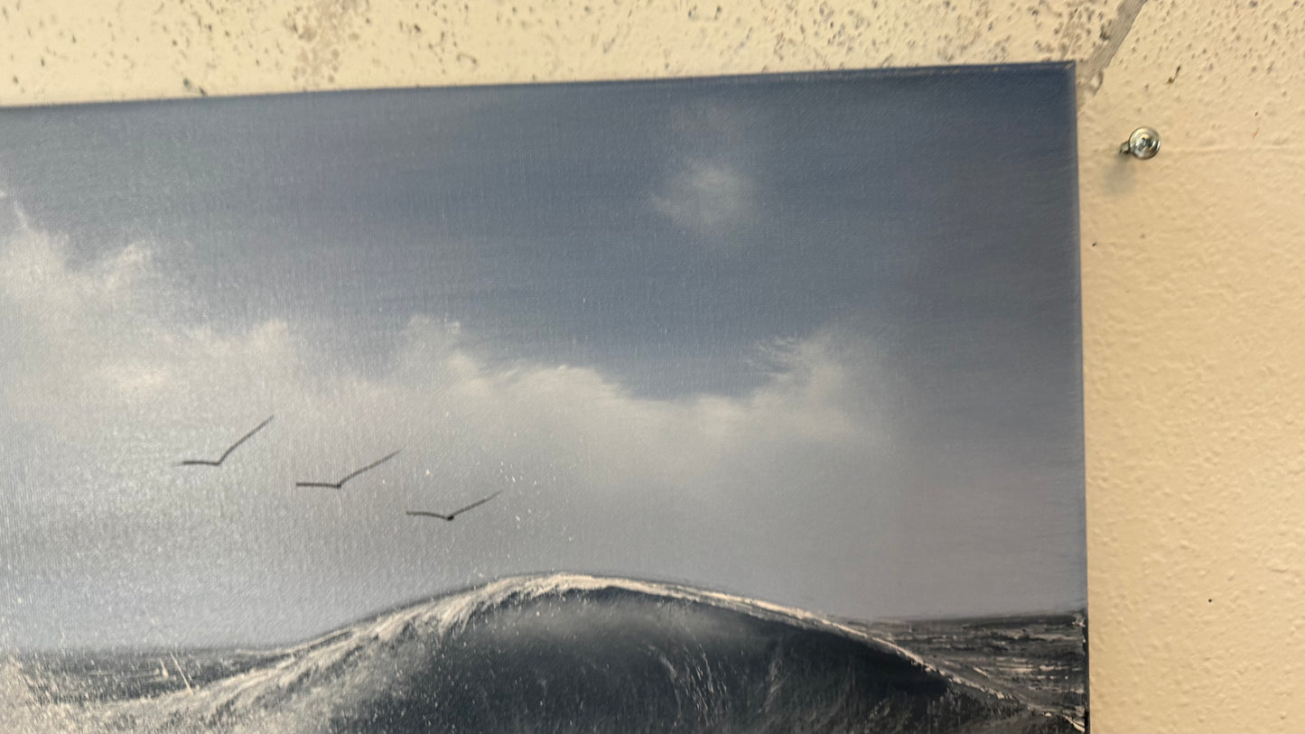 Painting #2365 - 16x20" Canvas - Crashing Wave Seascape painted 3-30-26