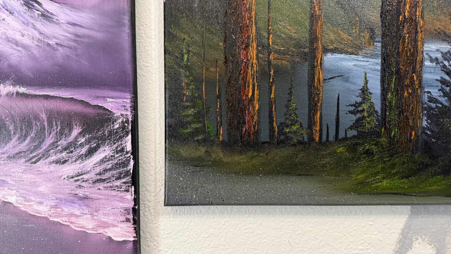 Painting #2402 - Tree's A Crowd - 16x20" Canvas - Pacific Northwest Seascape painted 4-20-26