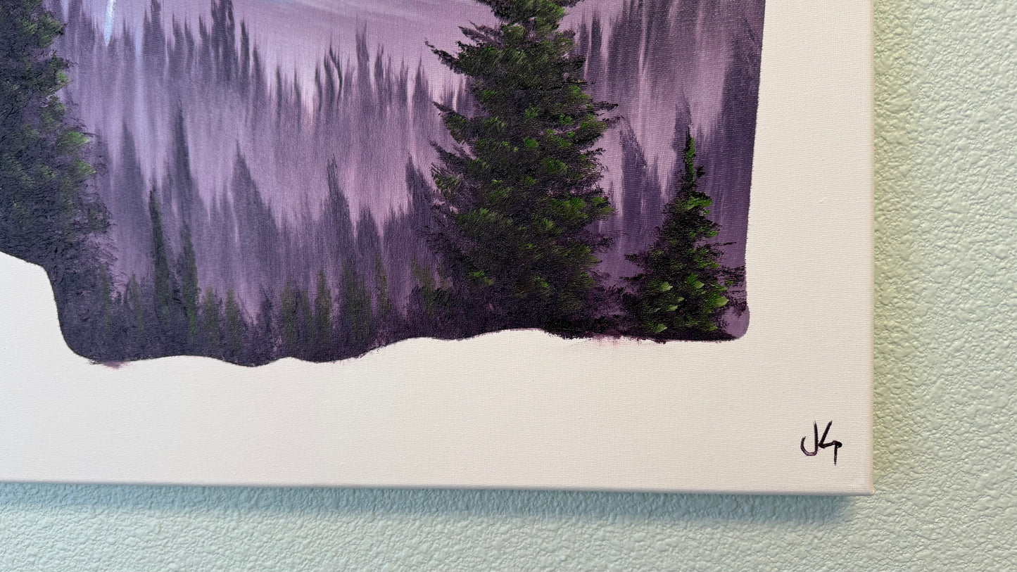 Painting #2110 - 16x20" Canvas - Washington Forest painted 10-19-25