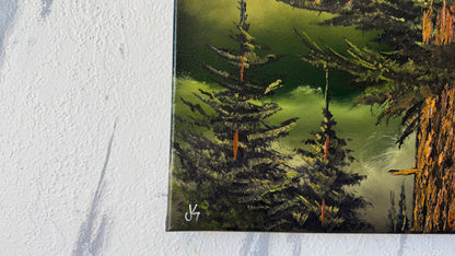 Painting #2470 - 16x20" Canvas - Forest Moon Landscape painted 5-31-26