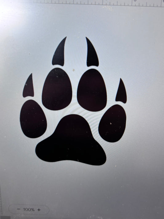 Decal - Paw Print - Removable Adhesive Sticker