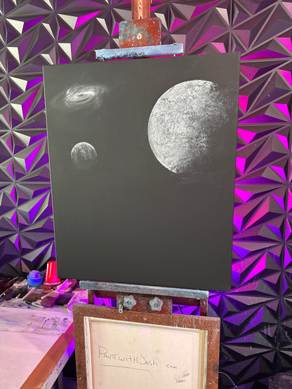 Painting #2006 - 20x24" Canvas - Space Mountain Landscape painted 8-18-25