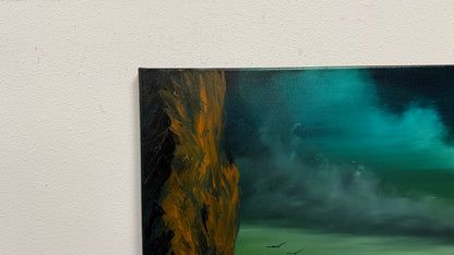 Painting #2633 - 18x24" Canvas - Sunset Seascape painted 10-2-26