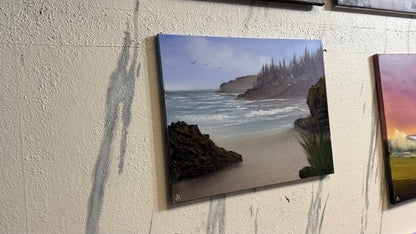 Painting #2314 - 16x20" Canvas - Day Seascape painted 3-1-26