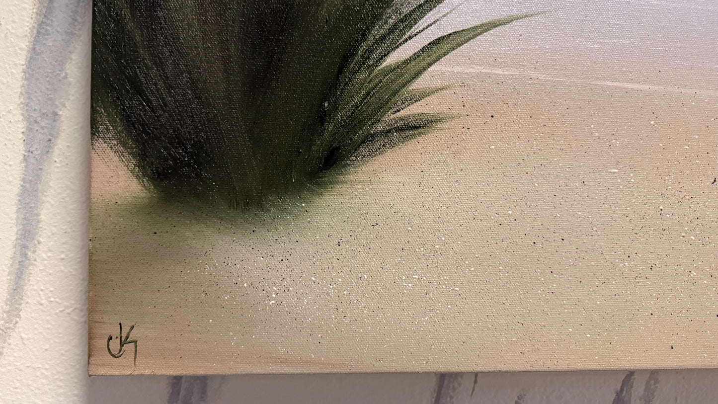 Painting #2192 - 24x30" Canvas - Dune Grass Seascape painted 12-18-25