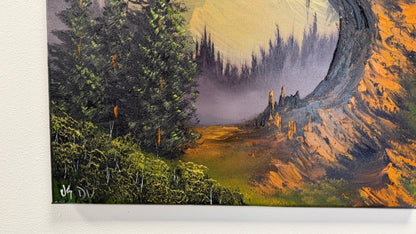Painting #2562 - 16x20" Canvas - Acrylic and Oil Landscape with Josh and Dani painted 8-23-26