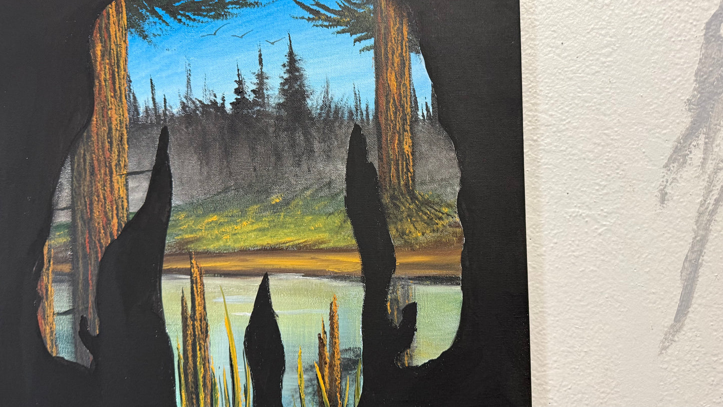 Painting #2381 - Bigfoot Landscape painted 4-10-26