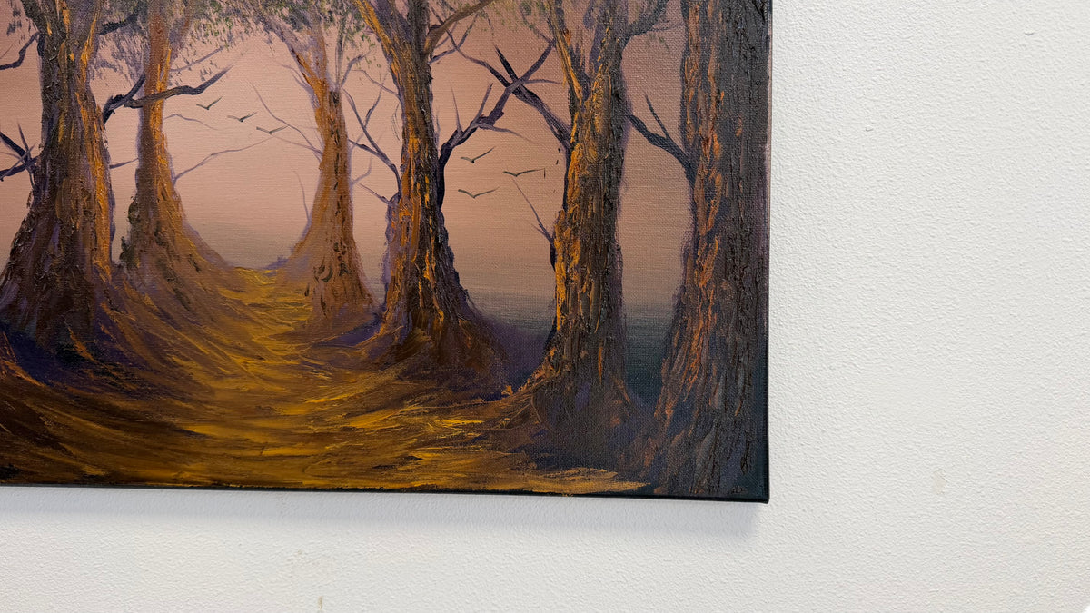 Painting #2660 - 16x20" Canvas - Forest Landscape painted 10-23-26