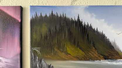 Painting #2401 - 16x20" Canvas - Pacific Northwest Seascape painted 4-20-26