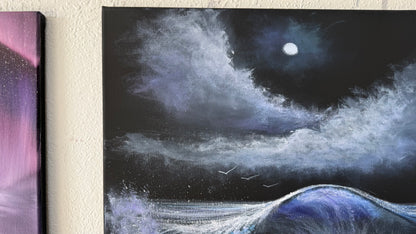Painting #2371 - 16x20" Canvas - Acrylic Seascape painted 4-4-26