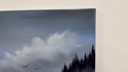Painting #2527 - 16x20" Canvas - Oregon Coast Seascape painted 7-25-26