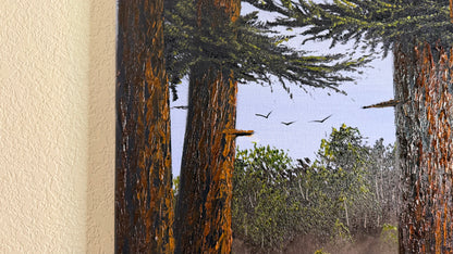 Painting #2509 - 16x20" Canvas - Ponderosa Pines painted 7-10-26