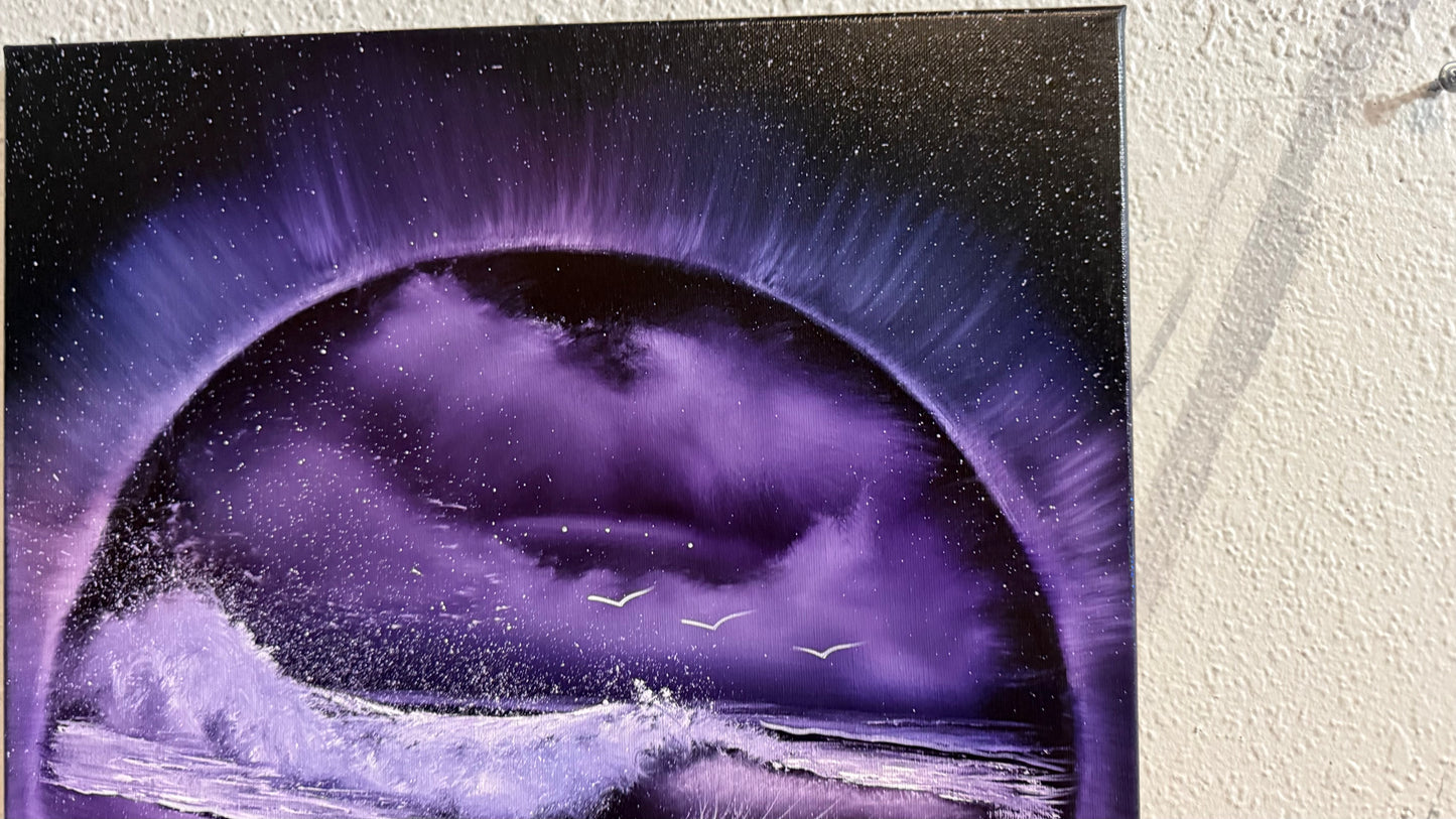 Painting #2254 - 16x20" Canvas - Portal Seascape painted 1-24-26