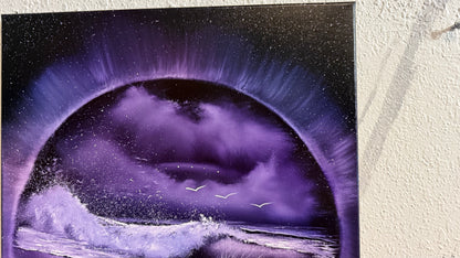 Painting #2254 - 16x20" Canvas - Portal Seascape painted 1-24-26