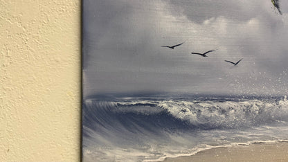 Painting #2186 - 16x20" Canvas - Day Time Seascape painted 12-13-25