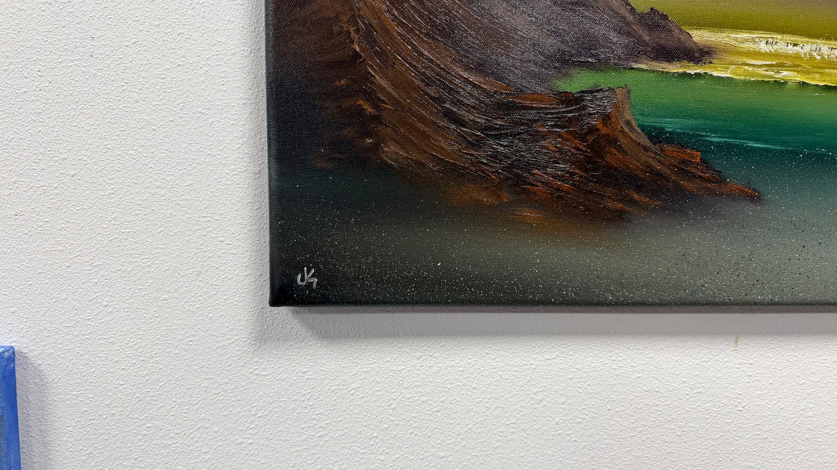 Painting #2617 - 18x24" Canvas - Night Seascape painted 9-24-26