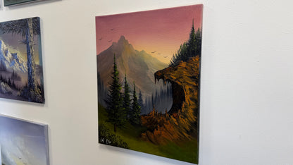 Painting #2561 - 16x20" Canvas - Acrylic and Oil Landscape with Josh and Dani painted 8-23-26