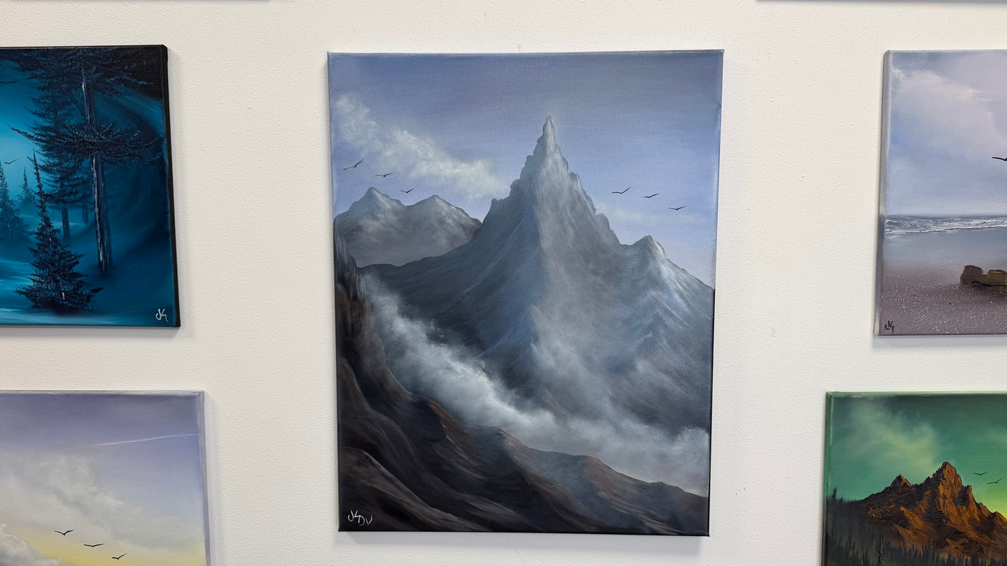Painting #2572 - 22x28" Canvas - Josh and Dani Mountain Landscape painted on 8-29-26