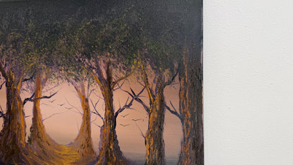 Painting #2660 - 16x20" Canvas - Forest Landscape painted 10-23-26