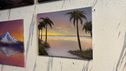 Painting #2244 - 16x20" Canvas - Tropical Seascape painted 1-18-26