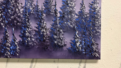 Painting #2201 - 20x24" Canvas - Winter Landscape painted 12-26-25