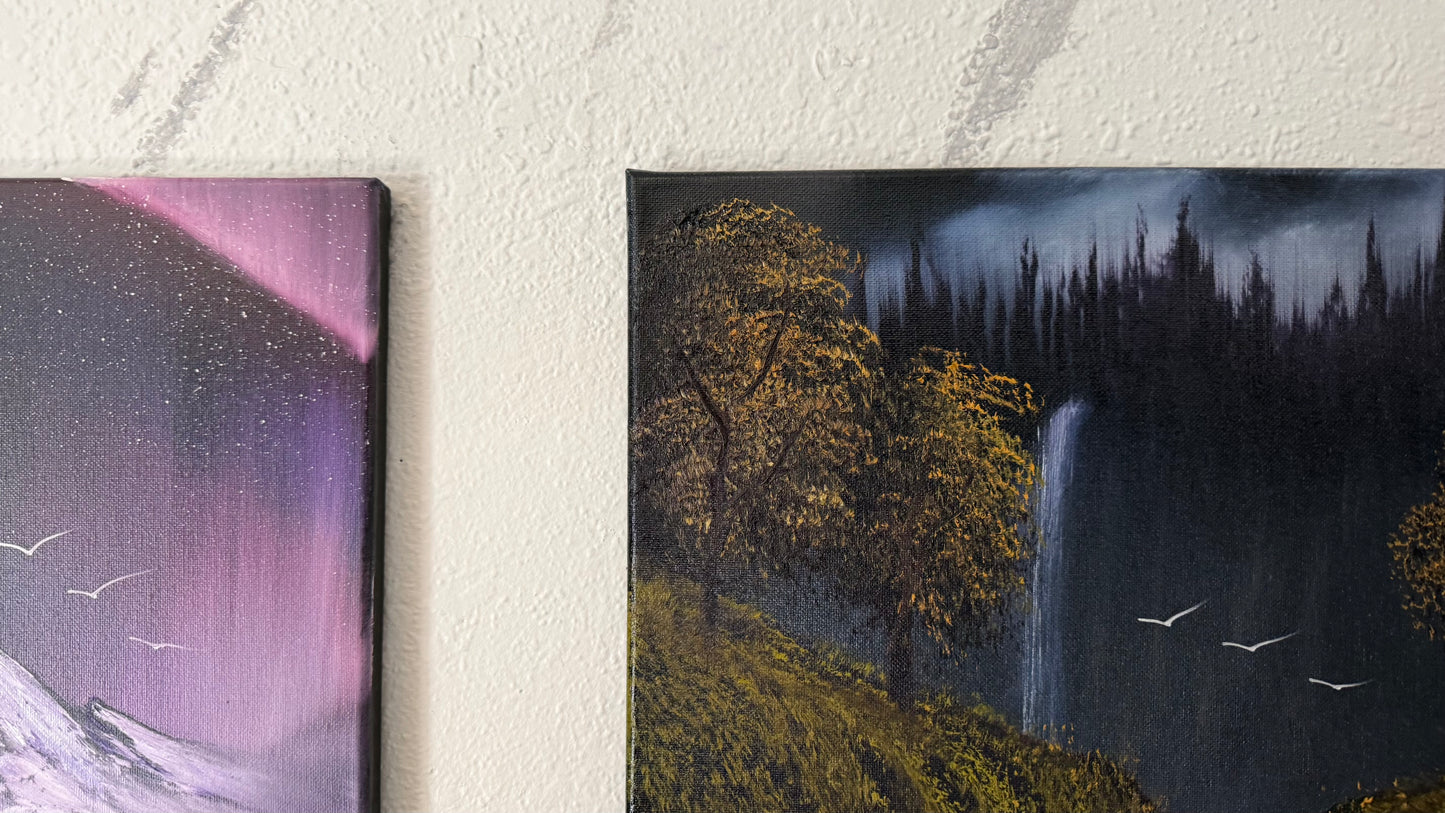 Painting #2342 - 16x20" Canvas - Multnomah Falls painted 3-19-26