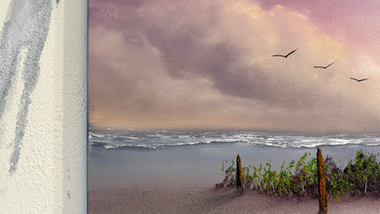 Painting #2482 - 18x24" Canvas - Sunset Seascape painted 6-11-26