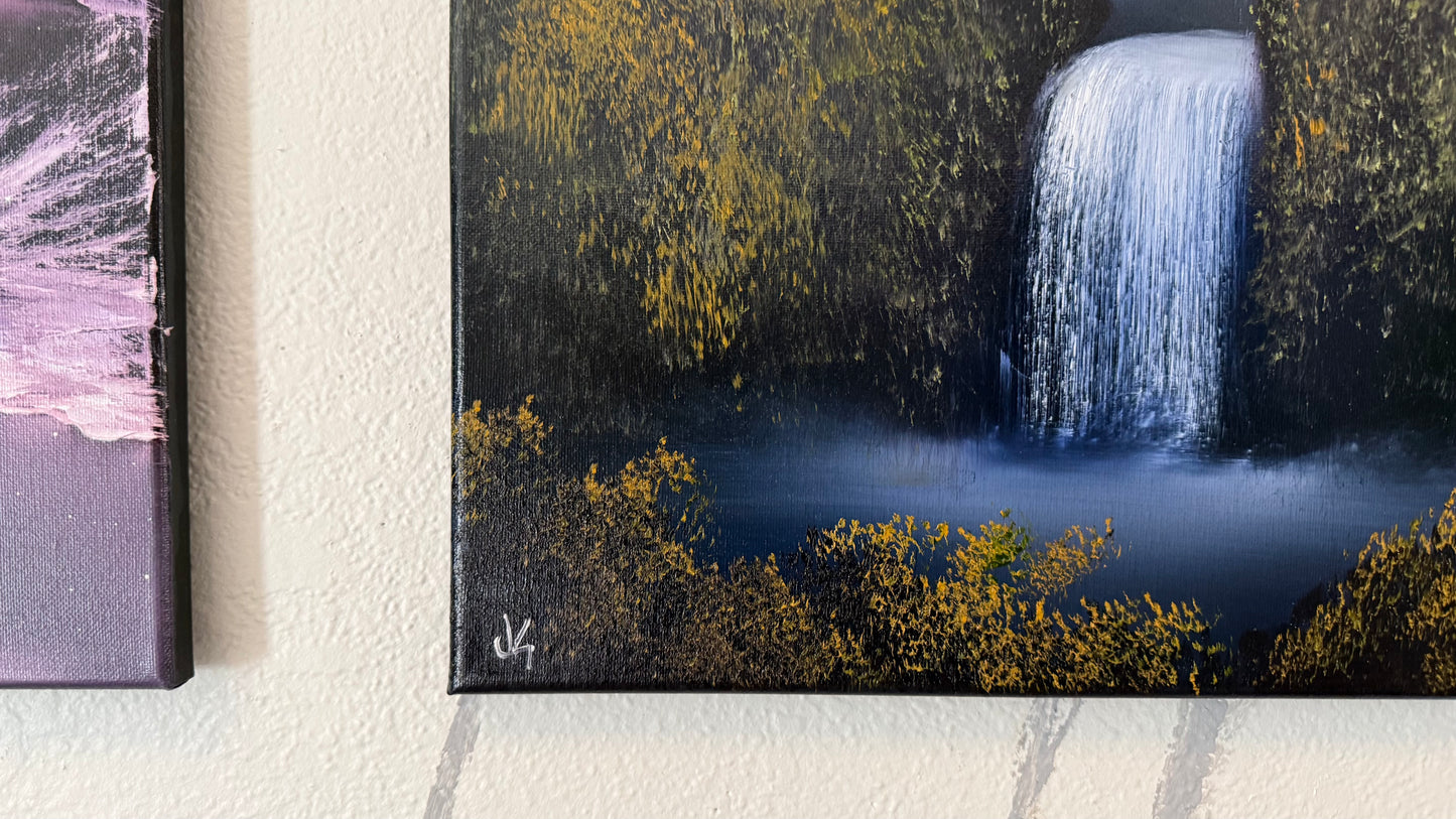 Painting #2332 - 16x20" Canvas - Multnomah Falls painted 3-13-26