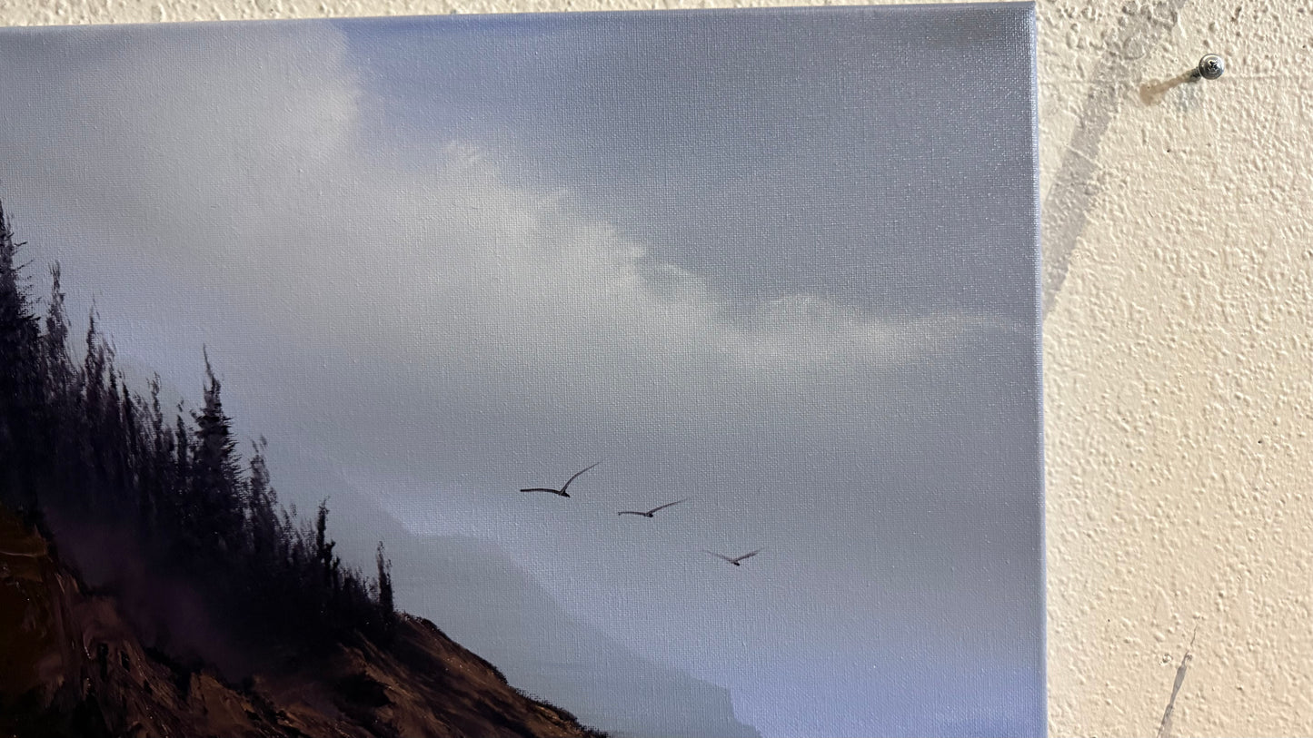 Painting #2240 - 18x24" Canvas - Oregon Coast Seascape painted 1-16-26