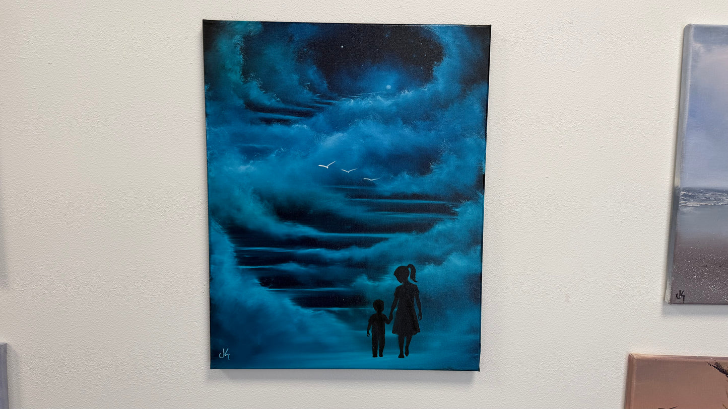 Painting #2560 - 16x20" Canvas - Stairway to Heaven painted 8-22-26