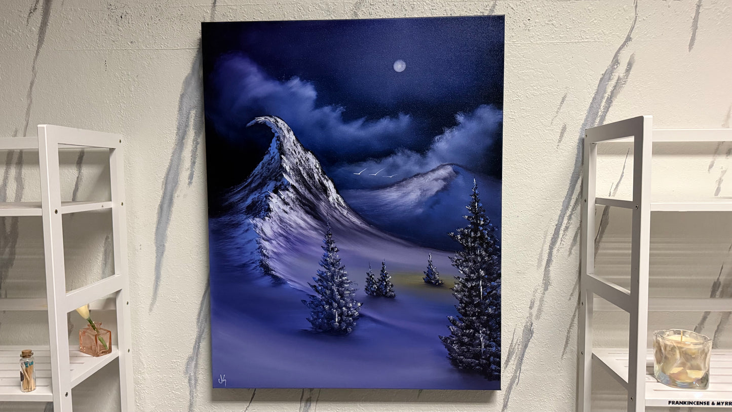 Painting #2188 - 24x30" Canvas - Mount Crumpit painted 12-14-25