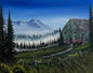 Painting # by Dani from Happily Painted - 16x20" Canvas - Mountain Barn Landscape