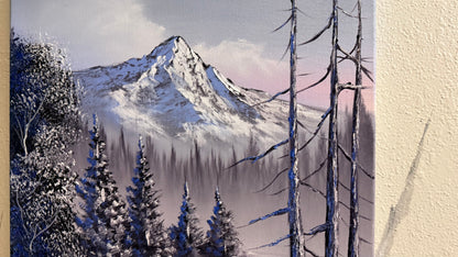 Painting #2257 - 18x24" Canvas - Winter Landscape painted 1-25-26