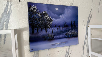 Painting #2112 - 16x20" Canvas - Farm Painting painted 10-23-25