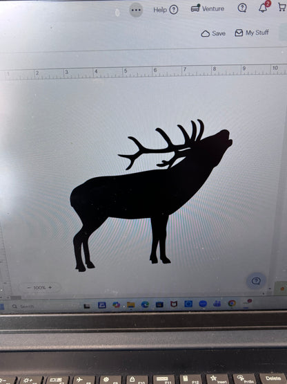 Decal - Elk Right - Removable Adhesive Sticker
