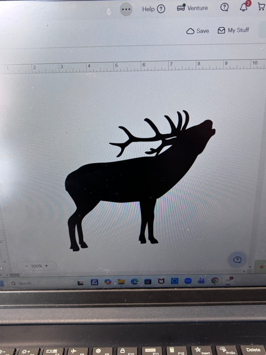 Decal - Elk Right - Removable Adhesive Sticker
