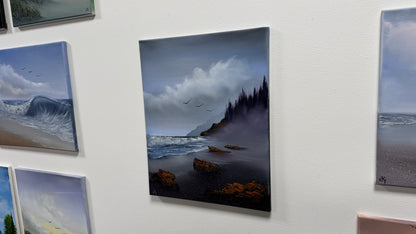 Painting #2527 - 16x20" Canvas - Oregon Coast Seascape painted 7-25-26