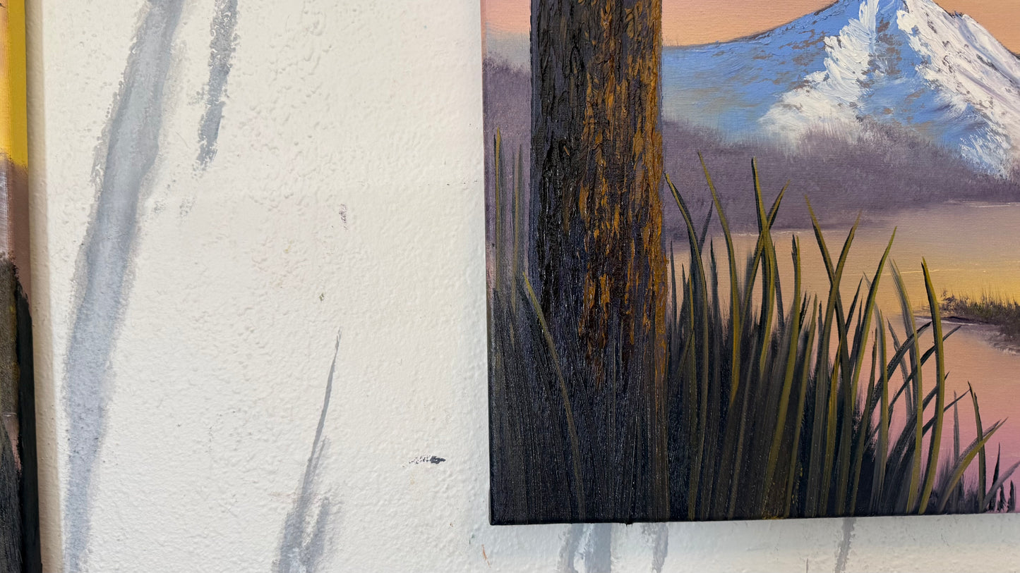 Painting #2361 - 16x20" Canvas - Mountain Landscape painted 3-28-26