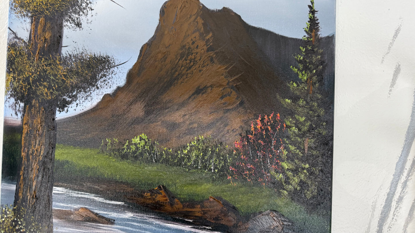 Painting #2058 - 20x24" Canvas - Summer Mountain Landscape painted 9-15-25