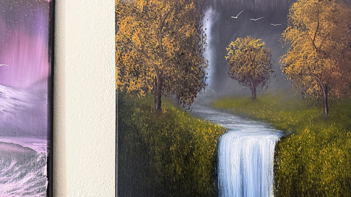 Painting #2340 - 16x20" Canvas - Orchard Falls painted 3-17-26